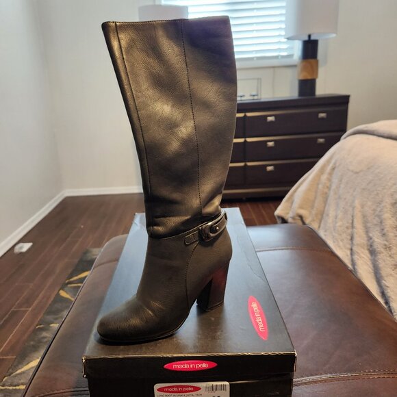 Moda in Pelle Leather Boots - Picture 1 of 6